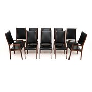 Set Of Ten Danish Vintage Rosewood Dining Chairs