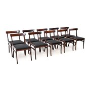 Set Of Ten Vintage Danish Rosewood Dining Chairs