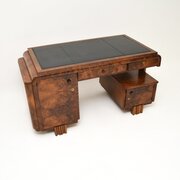 Swedish Art Deco Burr Walnut Desk
