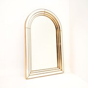 Vintage Arched Bevelled Panel Mirror By Deknudt