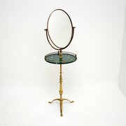 Vintage Brass Vanity Table With Mirror By Peerage