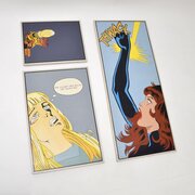 Vintage Comic Strip Oil Paintings Of Black Widow
