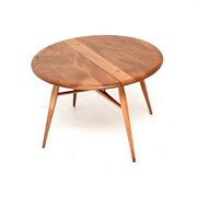 Vintage Ercol Drop Leaf Coffee Table In Solid Elm