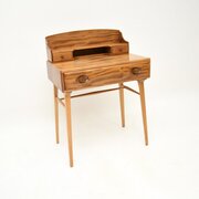 Vintage Ercol Writing Desk In Solid Elm