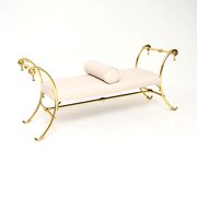 Vintage French Brass Bench / Stool