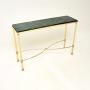 Vintage French Brass and Marble Console Table