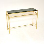 Vintage Italian Brass And Marble Console Table