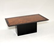 Vintage Italian Inlaid Burr Wood Dining Table