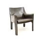 Vintage Italian Leather Armchair by Mario Bellini