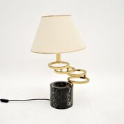 Vintage Italian Marble And Brass Table Lamp