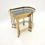 Vintage Italian Nest of Tables in Brass
