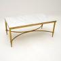 Vintage Italian Solid Brass & Marble Coffee Table