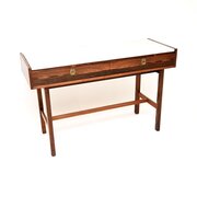 Vintage Rosewood Marble Top Console Table