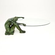 Vintage Sculptural Bronze Coffee Table
