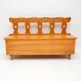 Vintage Solid Elm Alpine Storage Bench