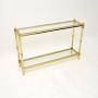 Vintage Spanish Brass and Glass Console Table