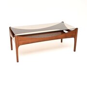 Vintage Teak And Glass Coffee Table