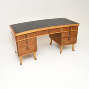 Vintage Walnut Pedestal Desk By Laszlo Hoenig