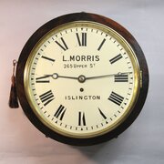 English Fusee Drum Dial Clock In A Rosewood Case