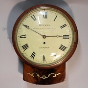 Small Fusee English Dial Clock with bowed dial