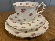 Antique Aynsley Pink Floral Trio - Cup And Saucer Set