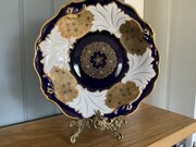 Weimar Bowl / Charger -Cobalt Blue And Gold