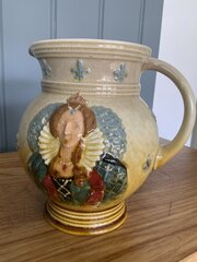 Rare Royal Doulton Queensware Elizabeth 1 Jug