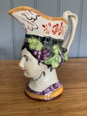 Staffordshire Creamware Mask Jug - Princess Charlotte