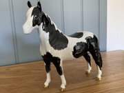 Beswick Glossy Black Pinto Piebald Horse