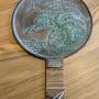 Japanese Bronze Handmirror and Original Case
