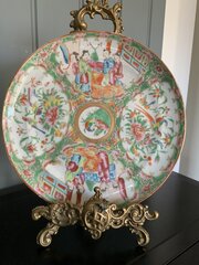 Antique Chinese Cantonese Famille Rose Plate