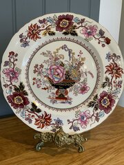 Antique Masons Ironstone Brocade Cabinet Plate
