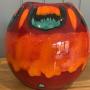 Poole Volcano Pattern signed Pocket Vase 20cms