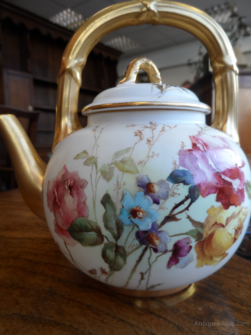 Antiques Atlas Stunning Royal Worcester Blush Ivory Teapot