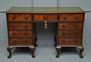 Edwardian Mahogany Pedestal Desk
