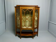 Fine Edwardian Mahogany Inlaid Display Cabinet