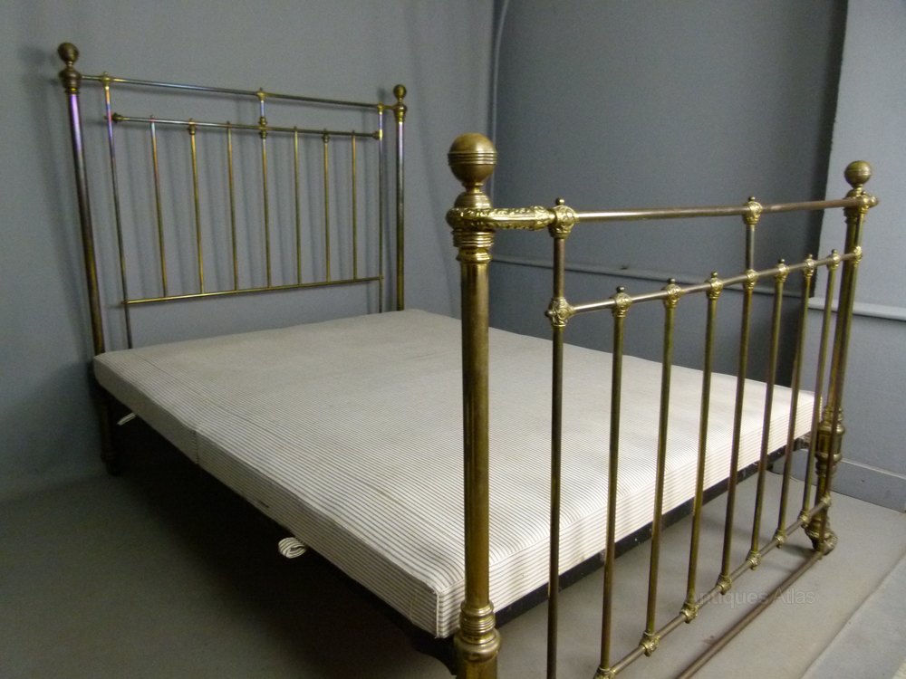 Fine Original Victorian All Brass KingSize Bed Antiques Atlas