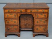 Georgian Figured Walnut Kneehole-Desk