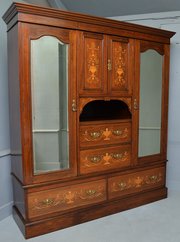Sheraton Revival Rosewood Inlaid Wardrobe