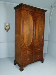 Victorian Figured Mahogany Wardrobe