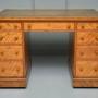 Superb Quality Victorian Satinwood Pedestal Desk