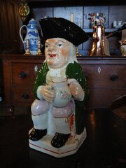  Colourful 19th Century  Staffordshire Toby Jug