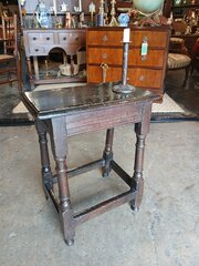 English 17th Century Oak Joint Stool.