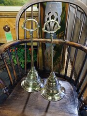 Good Pair Of 19th C.Brass Door Porters.