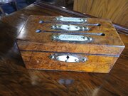  Pretty  English Edwardian  Walnut Stationary Box.
