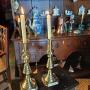 Rare Pair Of Large Scale Beehive Candlesticks