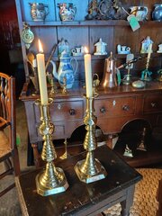 Rare Pair Of Large Scale Beehive Candlesticks