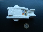 Crested Ware Model Of A Tank With The Legend Burnham