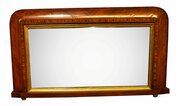 Small Antique Tunbridgeware Overmantel Mirror