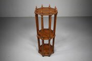 English 19th Century Antique Oak Map Scroll Stand